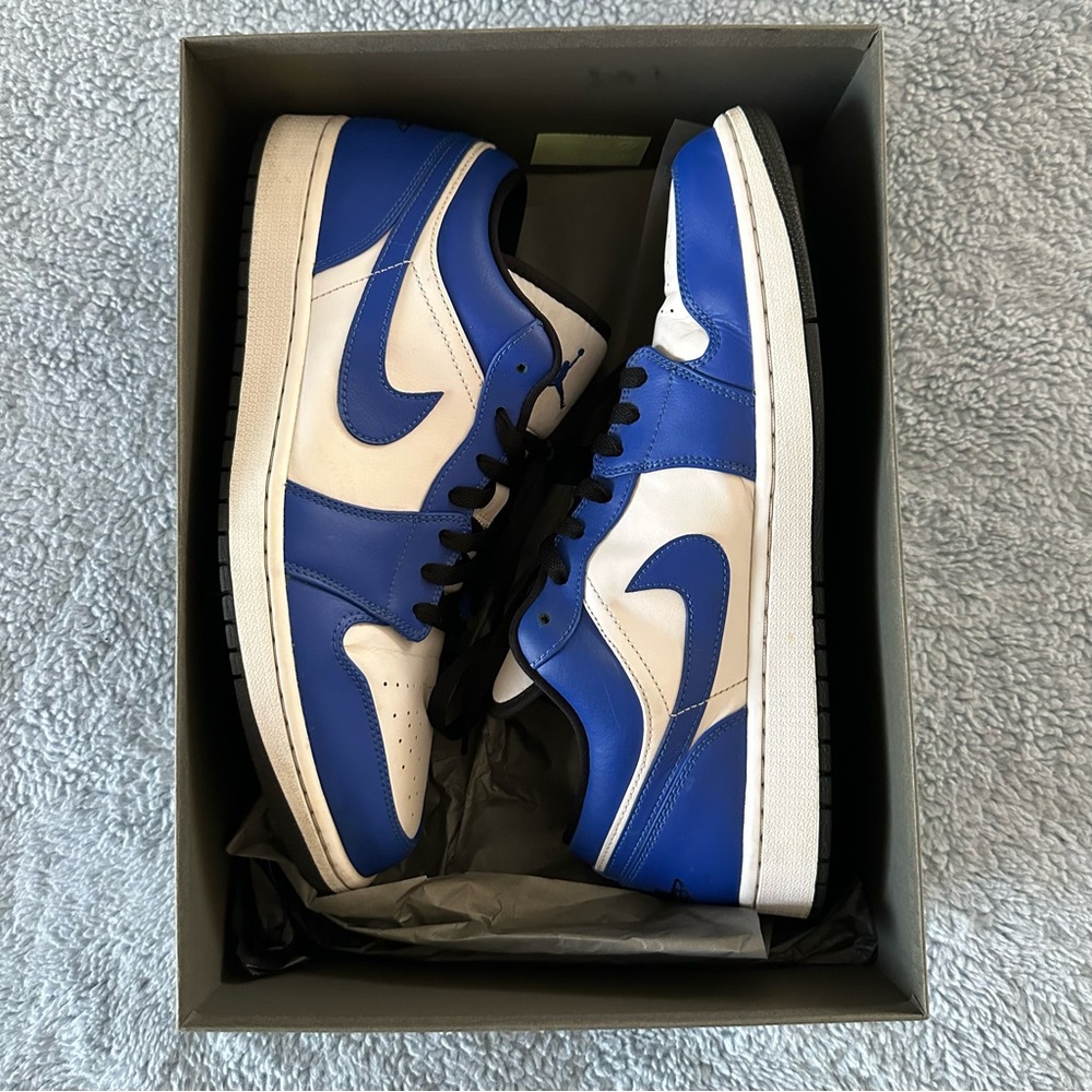 Nike Air Jordan 1 Low White & Game Royal (Blue/Violet) – Size 13 – 2020 Release